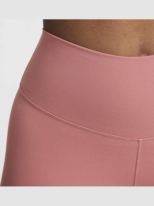 Dri-Fit One Training Γυναικείο Cropped Κολάν Ψηλόμεσο Canyon Pink
