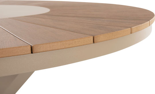 Tisch Stabil Moril Champagne-natural 120x120x74cm