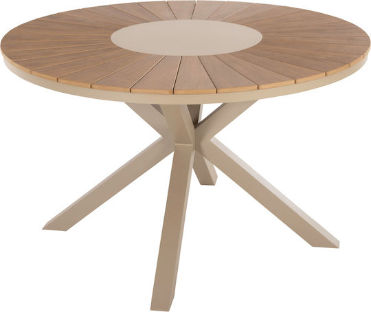Tisch Stabil Moril Champagne-natural 120x120x74cm