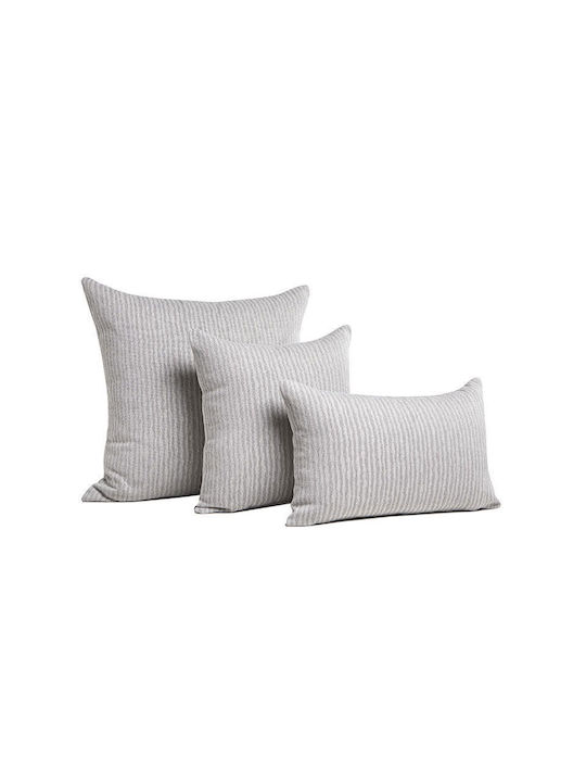 Bed&Bath Decorative Pillow Case from 100% Cotton Silver 40x40cm