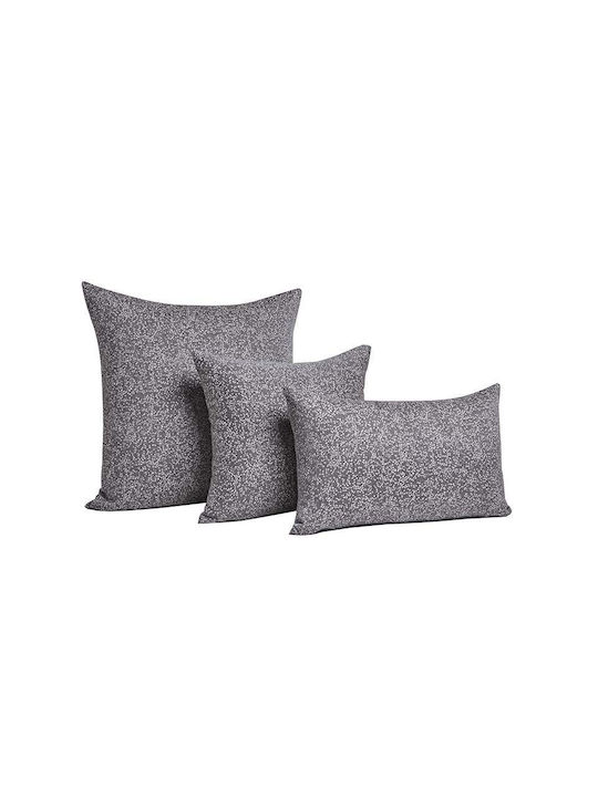 Bed&Bath Διακοσμητική Μαξιλαροθήκη από 100% Βαμβάκι Γκρι 40x40εκ.
