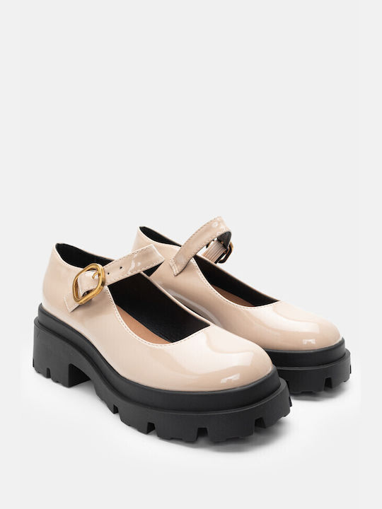 Luigi Pointy Ballerinas Beige