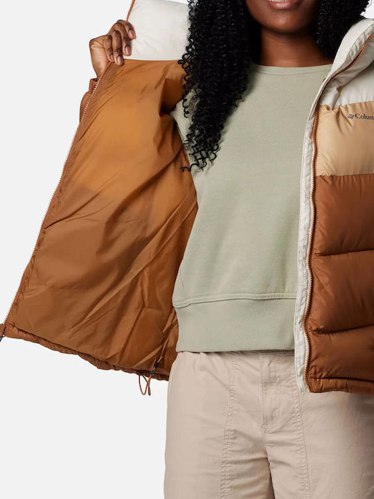 Puffect Ii Women's for Hiking Short Lifestyle Jacket for Winter Camel Brown