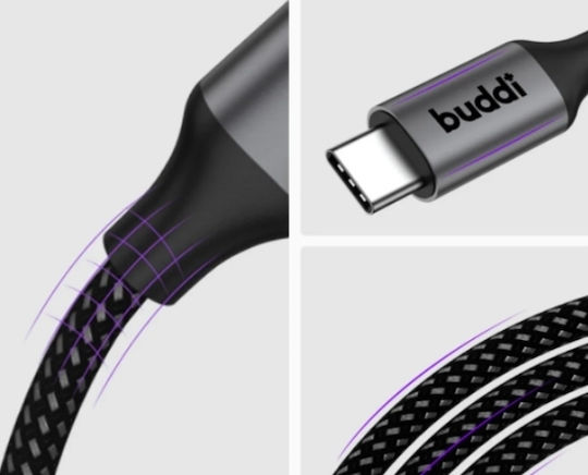 Buddi USB 2.0 Cable USB-C male - 3.5mm Black 1m (122570)