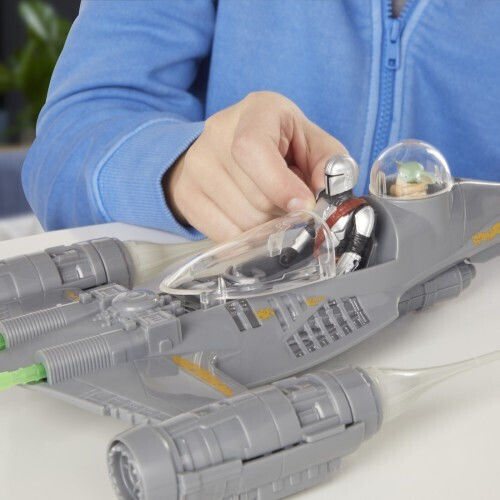 Фигура за Действие The Mandalorian Star Wars Mandalorian Fighter N1 and figurine
