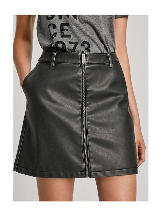 London Denim Mini Fustă Black