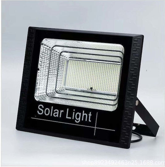 Led Smd 500w Solar Powered Projector Flippy Solar Panel Remote Control Mounting Bracket Abs Material 18ah 400 Leds Color Temperature 6500k 32x26x9 Cm Black