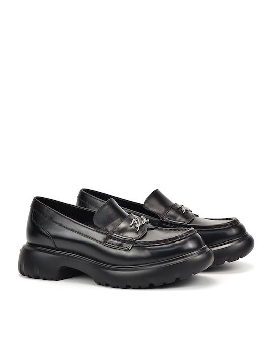 Karl Lagerfeld Women's Loafers in Black Color
