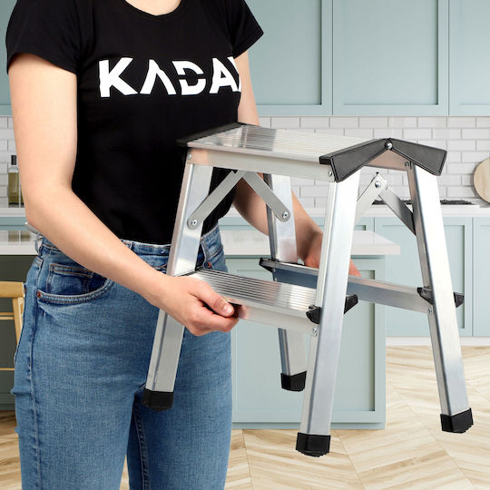Kadax Leiter Aluminium mit 2 Stufen