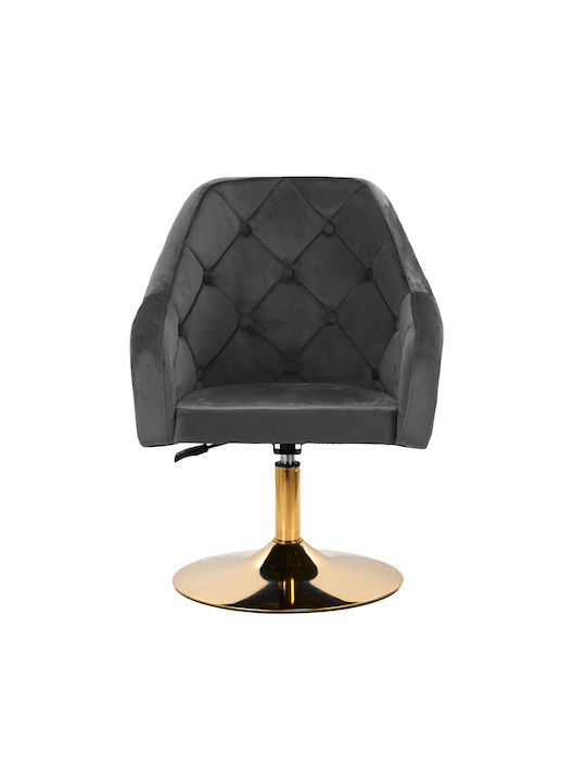 4rico Swivel Chair Qs-bl14g Gray Velvet
