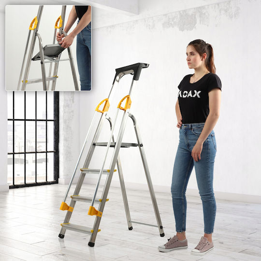 Kadax Leiter Aluminium mit 4 Stufen