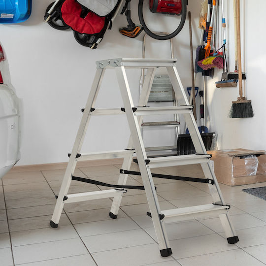 Kadax Leiter Aluminium mit 4 Stufen