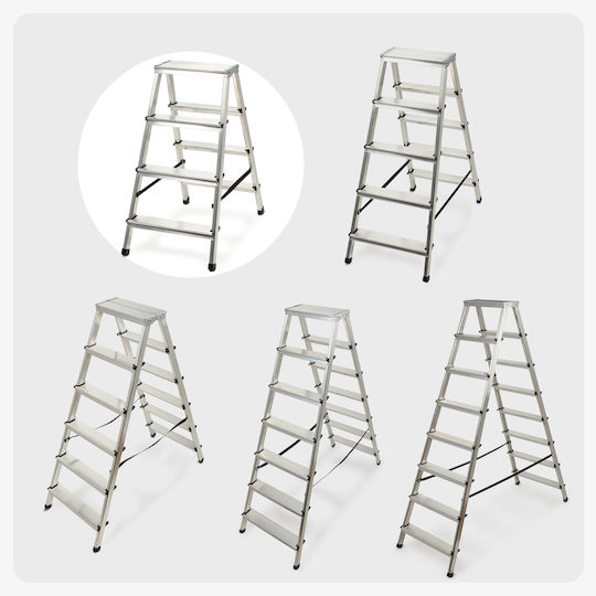 Kadax Leiter Aluminium mit 4 Stufen