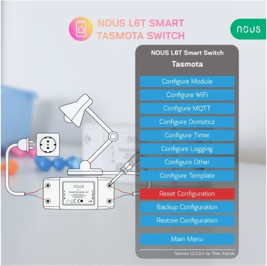 Nous Intelligenter Schalter 1 Kanal Wi-Fi 10A