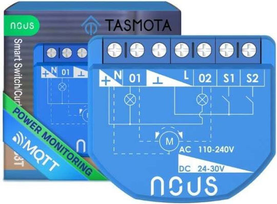 Nous Smart Switch 2 Καναλιών Wi-Fi