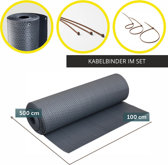 Kadax Schattentrennwand Gray 1x5m