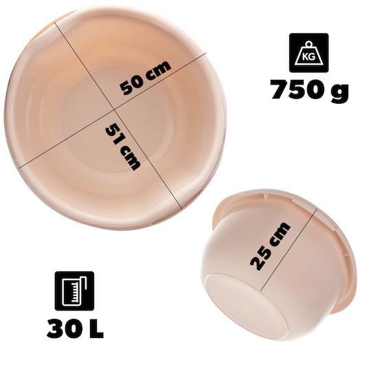 Kadax Lavoar Rotund Capacitate 30lt Bej