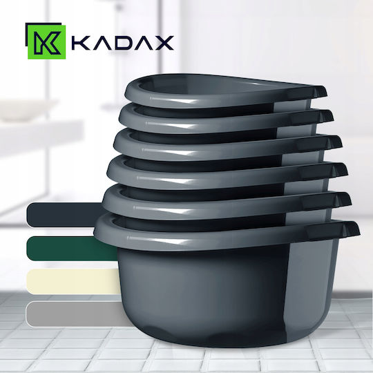 Kadax Λεκάνη Στρογγυλή Χωρητικότητας 1.9lt Γκρι
