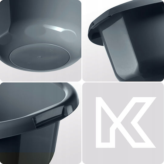 Kadax Basin Round Capacity 8lt Gray