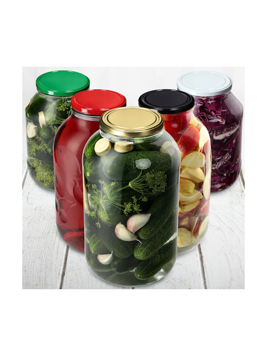 Kadax Set 1pcs Jars General Use with Lid Glass 4000ml