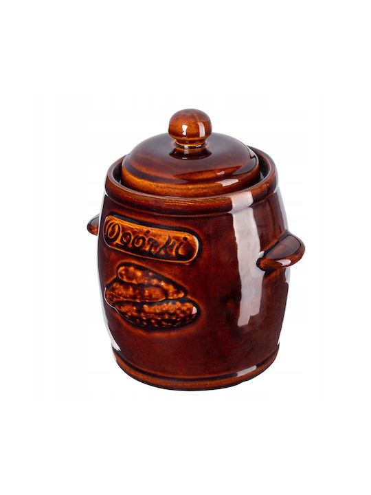 Kadax Vaza Uz General cu capac Ceramică Maro 3000ml