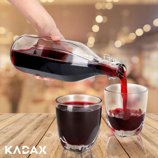 Kadax Set 6 Bucăți Vaze Utilizare Generală cu Plută Sticlă Transparentă 750ml 6 Bucăți