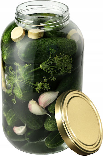 Kadax Vază Utilizare Generală Cu Capac Sticlă Transparentă 4000ml