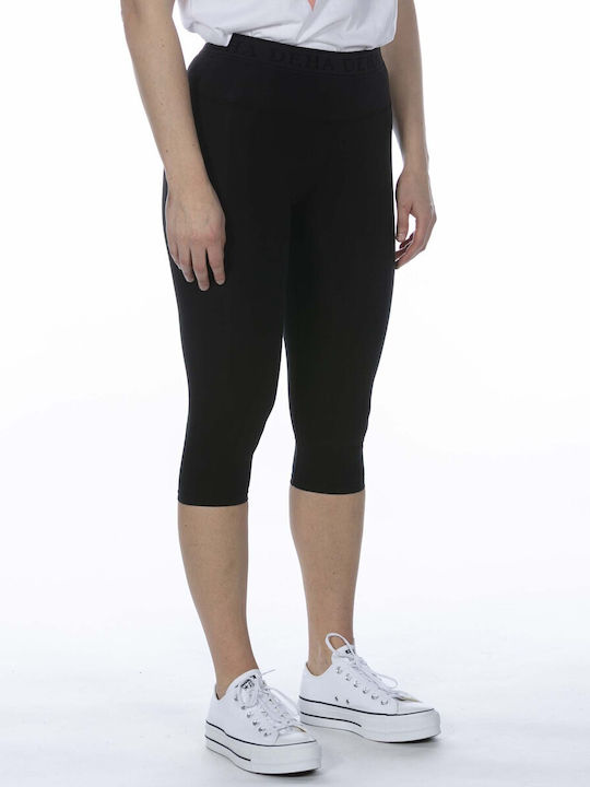 Deha Frauen Capri Leggings Hochgeschnitten Black