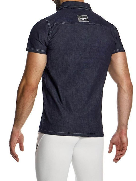 Short-sleeved Denim Shirt Blue