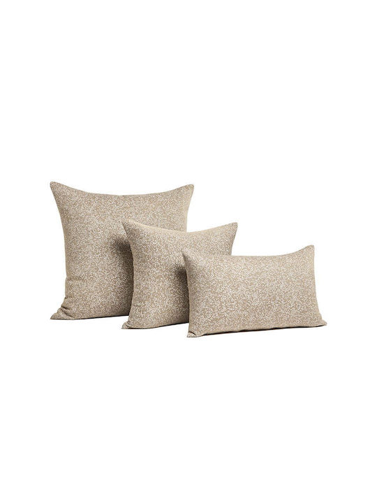 Bed&Bath Διακοσμητική Μαξιλαροθήκη από 100% Βαμβάκι Μπεζ 57x57εκ.