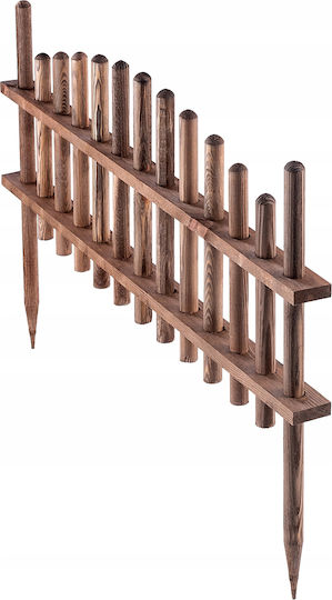 Kadax Holzgartenbordüre in Braun Farbe 35x85cm