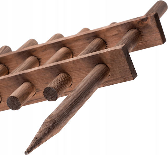 Kadax Holzgartenbordüre in Braun Farbe 35x85cm