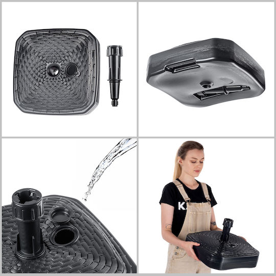 Kadax Stand de umbrelă din Plastic în Culoare Gri 39x39cm