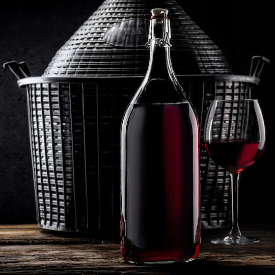 Kadax Μπουκάλι Νερού Γυάλινο με Φελλό Διάφανο 2000ml