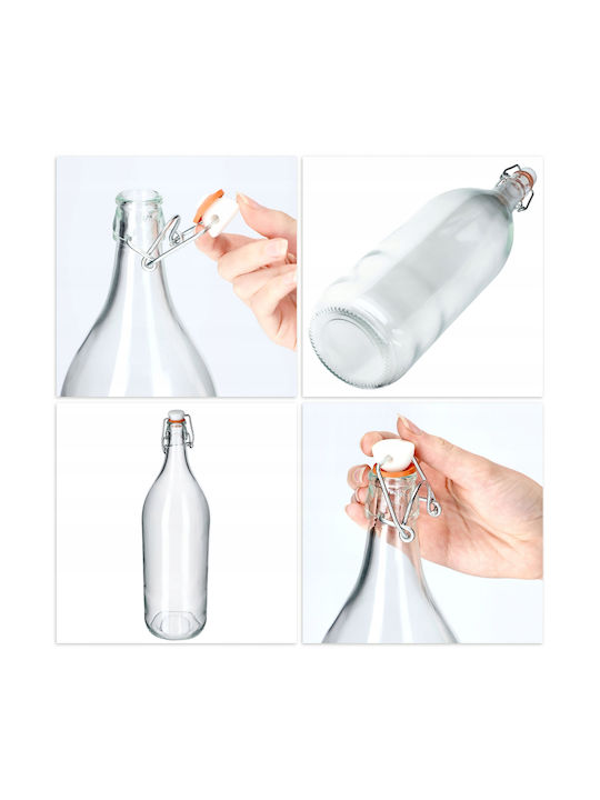Kadax Bottle Water Glass with Cork Transparent 2000ml