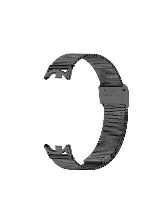 Techsuit Λουράκι Ανοξείδωτο Ατσάλι Μαύρο (Xiaomi Mi Band 8 / 8 NFC / 9 / 9 NFC)