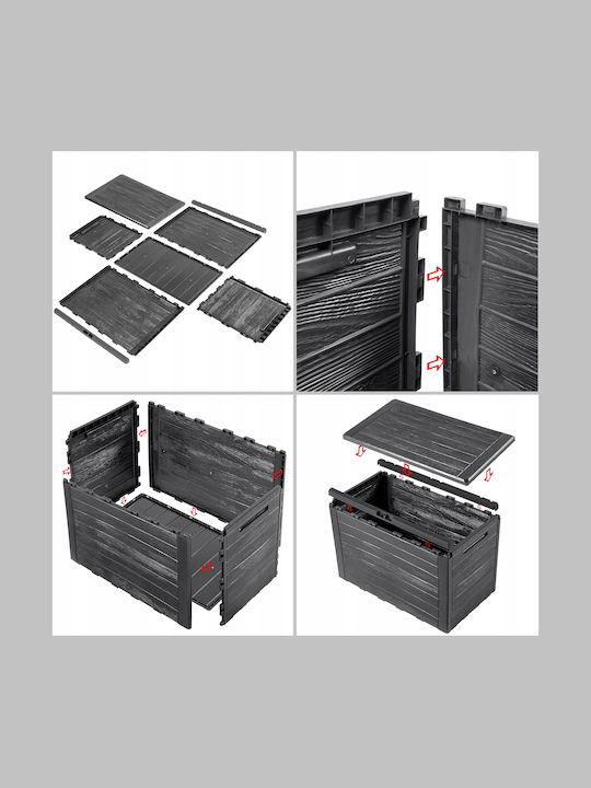 Kadax Outdoor Storage Box 190lt Gray L78xW44xH55cm