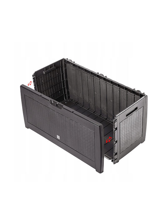 Kadax Cutie de depozitare pentru exterior Plastic 310lt Maro L119xW48xH60buc