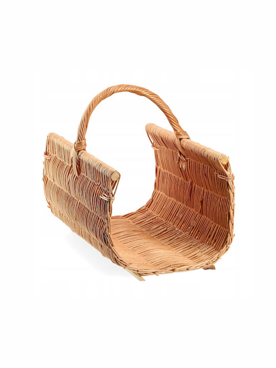 Kadax Μεταλλική Τσάντα Μεταφοράς Ξύλων 49.5x33x40cm Μπεζ