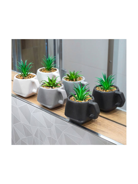 Plantă Artificială în Ghiveci Mic Planta suculentă White Kadax