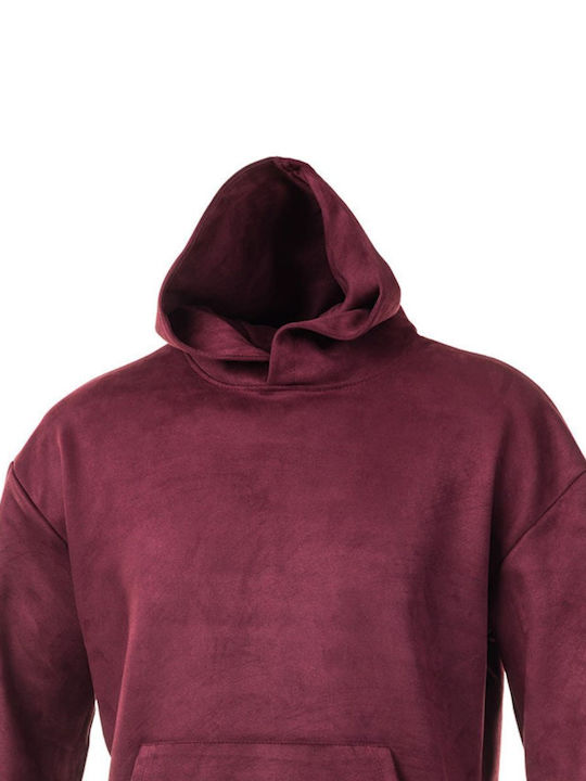 Senior Herren Sweatshirt mit Kapuze Burgundisch