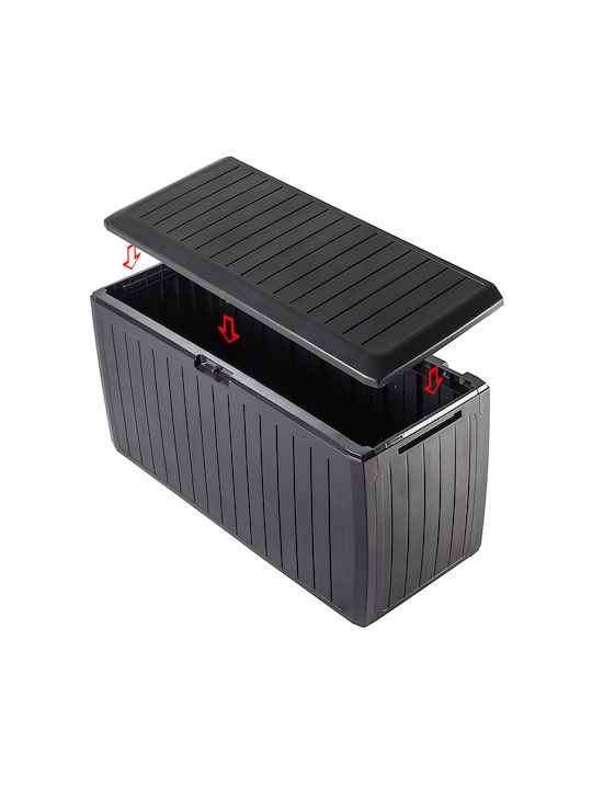 Kadax Outdoor Storage Box 290lt Brown L116.6xW47xH59.5cm