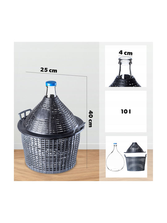 Kadax Glas Karaffe zum Servieren Wein mit Verschluss Gray 1Stück