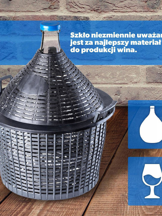 Kadax Glas Karaffe zum Servieren Wein mit Verschluss Gray 1Stück