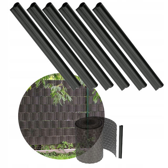 Kadax Post-Unterstützung für Gartenzaun 6Stück Black
