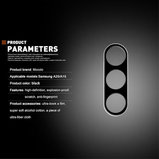 Προστασία Κάμερας Tempered Glass Μαύρο για το Galaxy A15
