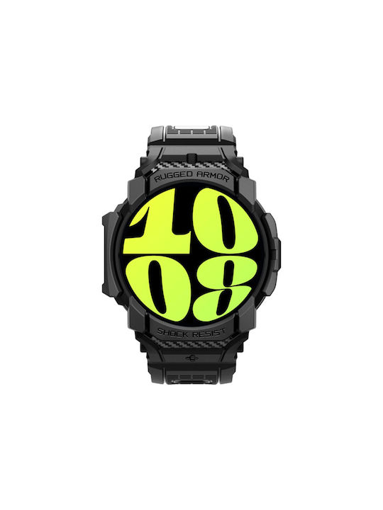 Spigen Rugged Armor Pro Θήκη Σιλικόνης σε Μαύρο χρώμα για Samsung Galaxy Watch 7 (40 mm) Spigen Rugged Armor Pro Θήκη Σιλικόνης σε Μαύρο χρώμα για Samsung Galaxy Watch 7 (40 mm)