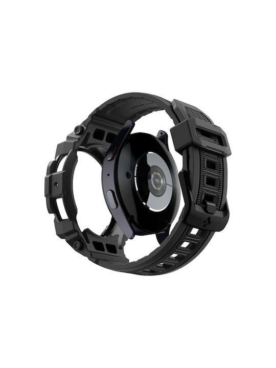 Spigen Rugged Armor Pro Θήκη Σιλικόνης σε Μαύρο χρώμα για Samsung Galaxy Watch 7 (40 mm)