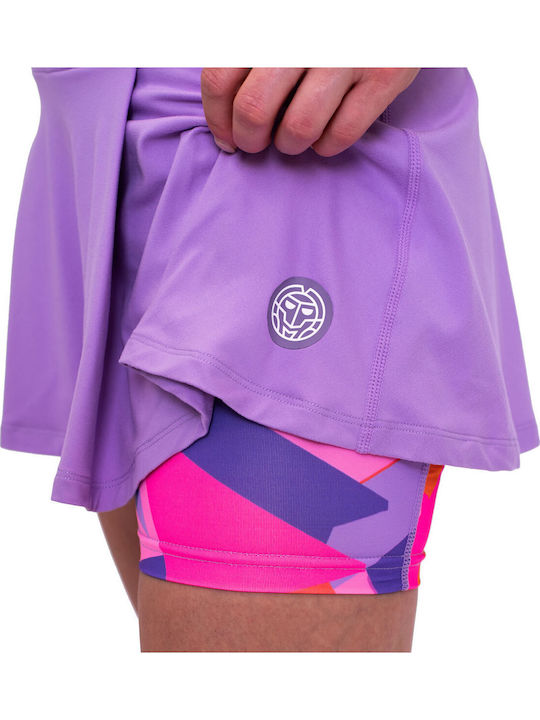 Bidi Badu Spike Printed Wavy Women's Tennis Skort Lilac Pink