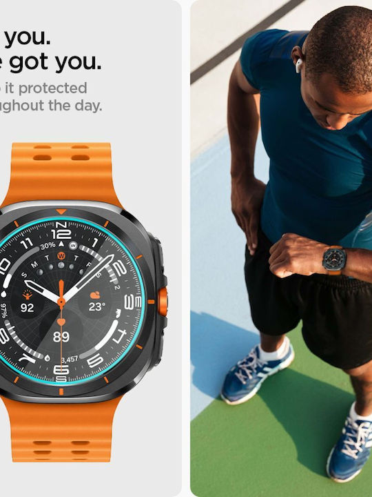 Spigen EZ Fit Закалено стъкло за Galaxy Watch Ultra 47mm Прозрачен 2бр AGL08349